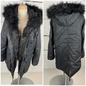 American eagle parka coat size m color black